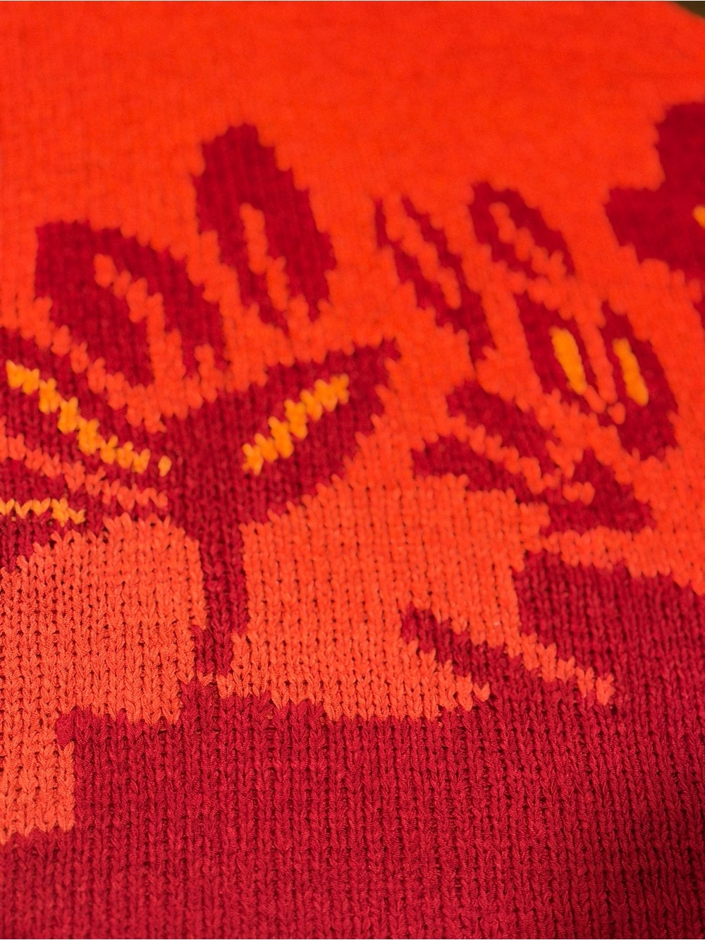 Judith Hart Collection Vintage Floral Knit Sweater Vest Red Orange Size L - Picture 5 of 5